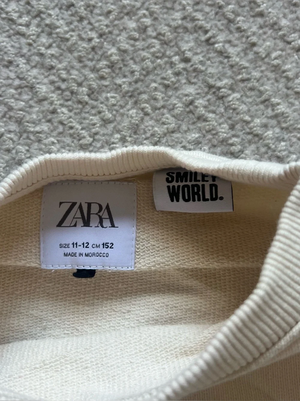 Zara Sequin Smiley Sweatshirt 11/12
